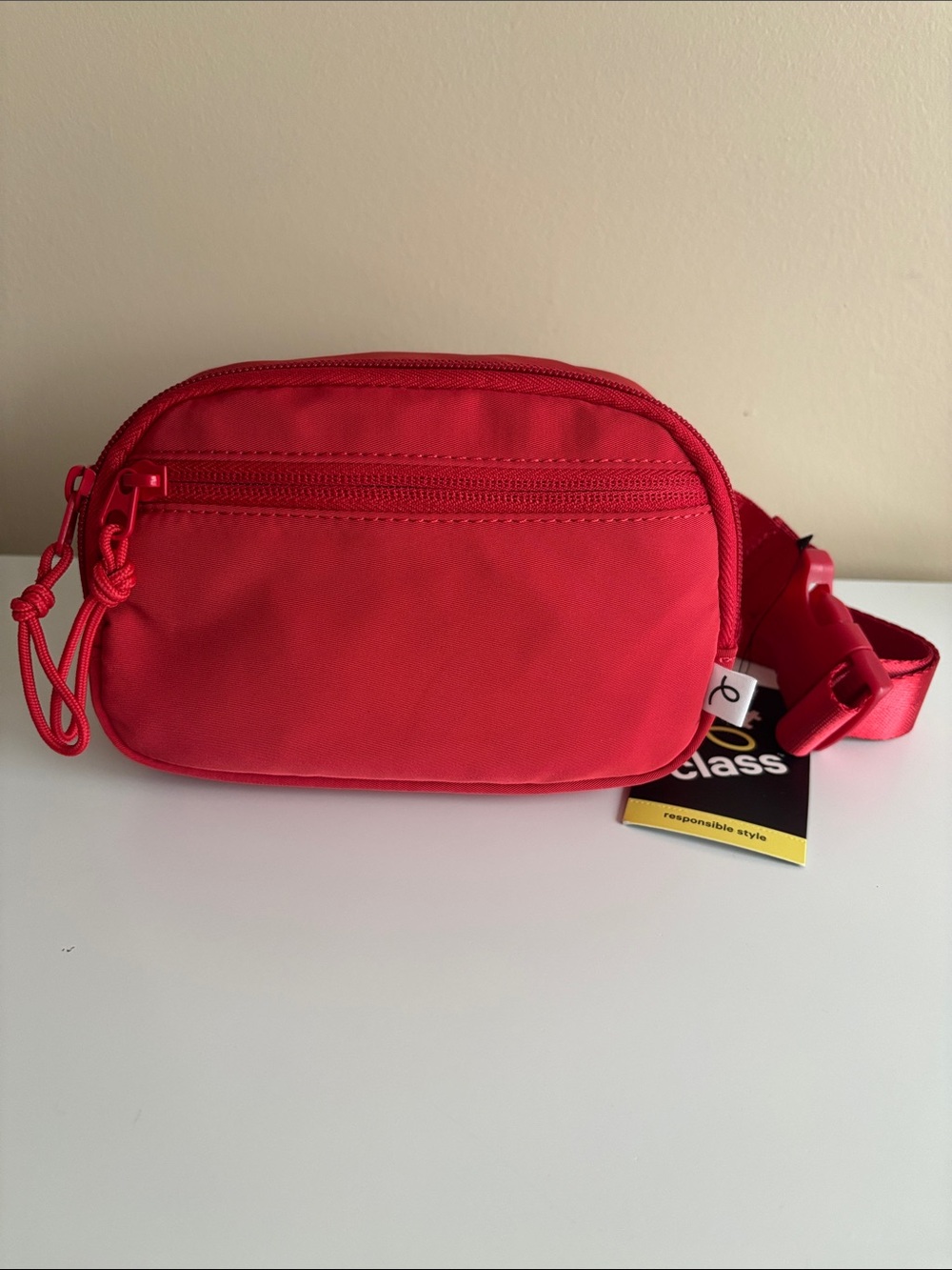 Mini Red Crossbody Belt Bag
